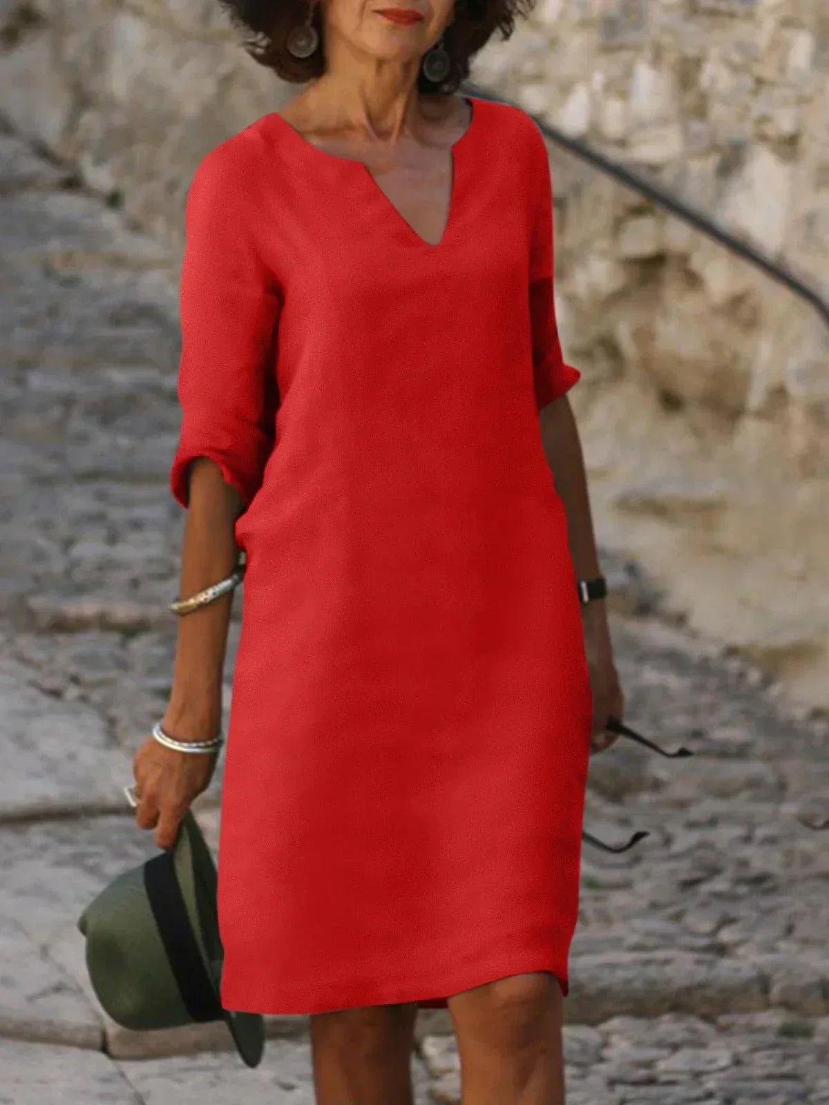 Josette | Elegant V-Neck Dress