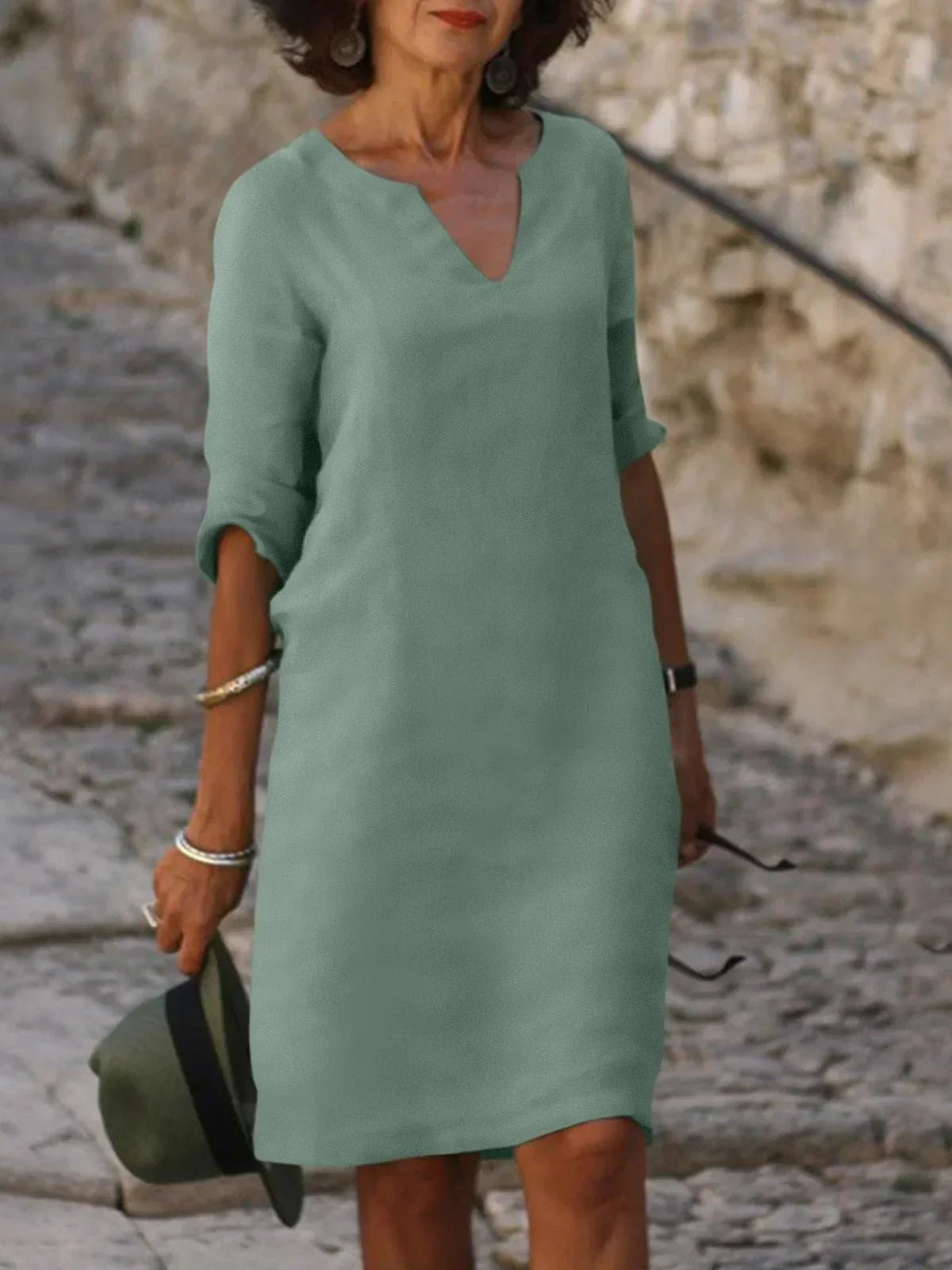 Josette | Elegant V-Neck Dress