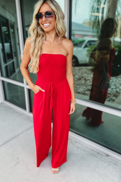 Dames – Trendy Off-Shoulder Jumpsuit